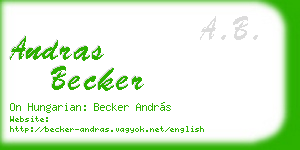andras becker business card