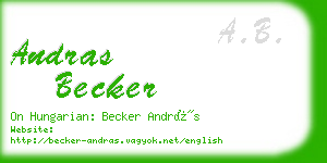 andras becker business card